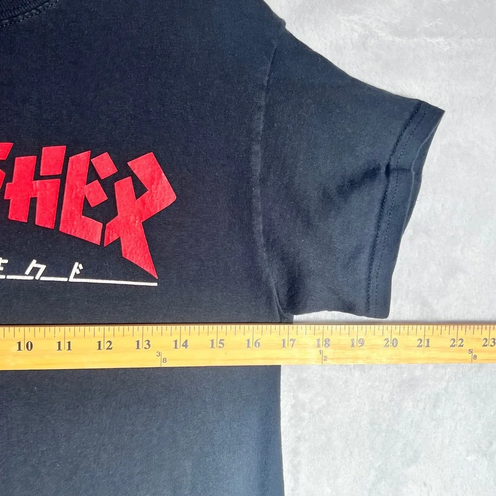 Thrasher Magazine Katakana Logo Graphic T-Shirt Mens Small Black Red Skate Tee